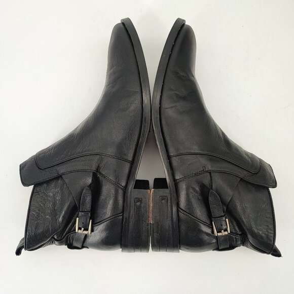 Freda Salvador Women's Black Leather Ankle Booties Size 9.5 - Picture 6 of 8